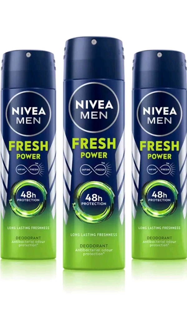 NIVEA Fresh Power Deodorant Sprsy For Men (150ml) - Pack Of 3