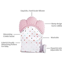Silicone Self Soothing Teether Gloves Toy for Babies - Pot Pourri