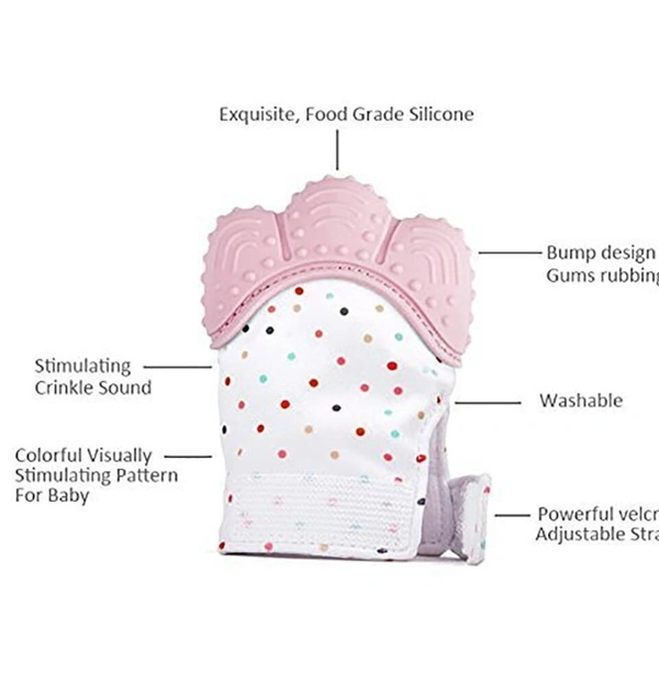 Silicone Self Soothing Teether Gloves Toy for Babies - Pot Pourri