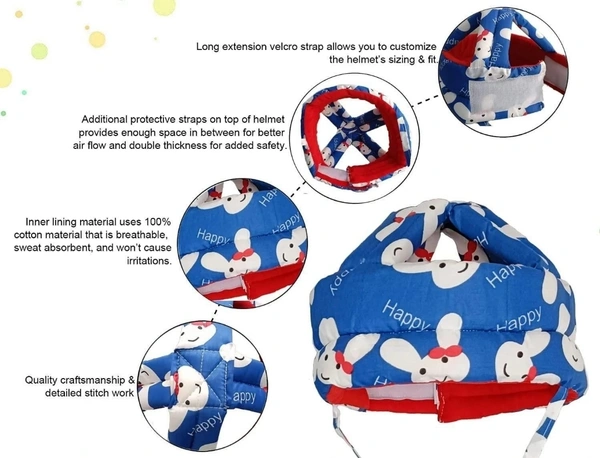 Baby Safety Helmet  - Royal Blue, 15 Cm High