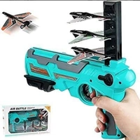 Airplane Launcher Toy Catapult aircrafts Gun with 4 Foam Aircraft  - Curious Blue