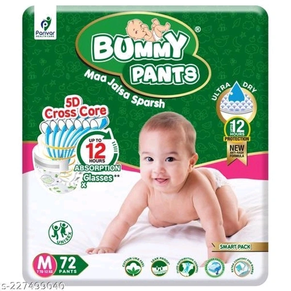Parivar Healthcare  Bummy pants Baby Daipers - M (7-12kg)