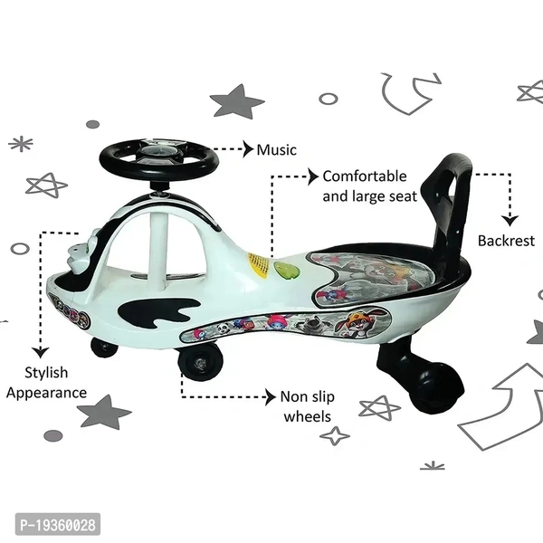 Myhoodwink Frogy Magic Car Swing Car | Baby Car | Kids Car | Toy Car | Push Car | Ride on Car with Music with Backrest for Kids