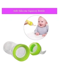90ML Silicone Spoon Feeding Bottle for Infants and Toddlers - Safe and Easy to Use - Gold