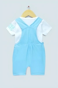 Dungaree with Short Sleeves Inner Tee - 12-18 Months