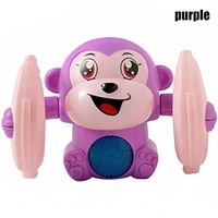 Dancing Monkey With 360° Roll And Glow , Musical Toy  - Electric Violet