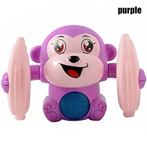 Dancing Monkey With 360° Roll And Glow , Musical Toy  - Electric Violet