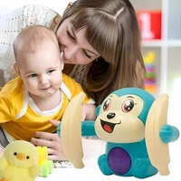 Dancing Monkey With 360° Roll And Glow , Musical Toy  - Electric Violet