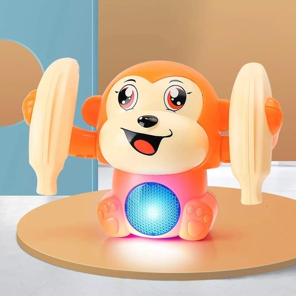 Dancing Monkey With 360° Roll And Glow , Musical Toy  - Purple