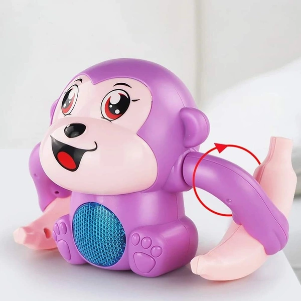 Dancing Monkey With 360° Roll And Glow , Musical Toy  - Purple