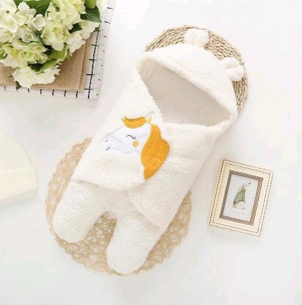 Baby Blanket Wearable Swaddle Wrapper For Baby Boys And Baby Girls, Unicorn - White