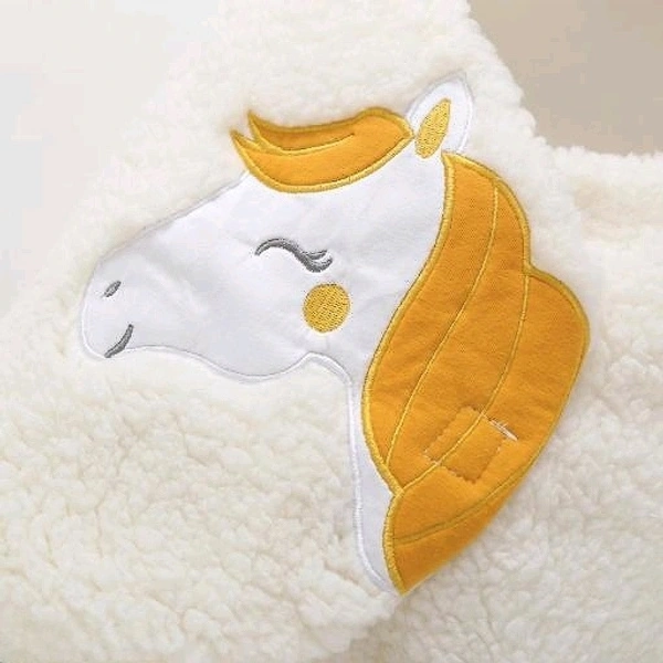 Baby Blanket Wearable Swaddle Wrapper For Baby Boys And Baby Girls, Unicorn - White