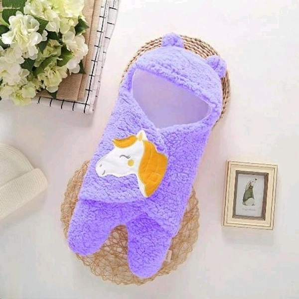 Baby Blanket Wearable Swaddle Wrapper For Baby Boys And Baby Girls, Unicorn - Heliotrope