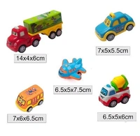 ADKD Friction Powered Pull Back Toy Vehicles Set of 5 - Multicolor