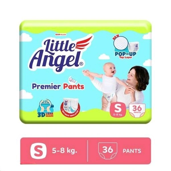 Little Angel Premier Baby Diaper Pants, Small - 36 Count