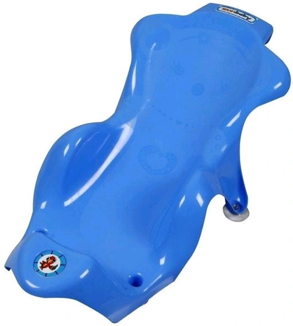 Anti-Slip Big Plastic Bath Chair Seat Sling with Non-Slip Strong Suction for Bathing with Water - Blue