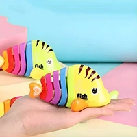 Vibrant Moving Fish Toy for Toddlers - Wind-Up Gear Action!
