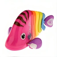 Vibrant Moving Fish Toy for Toddlers - Wind-Up Gear Action!