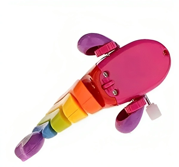 Vibrant Moving Fish Toy for Toddlers - Wind-Up Gear Action!