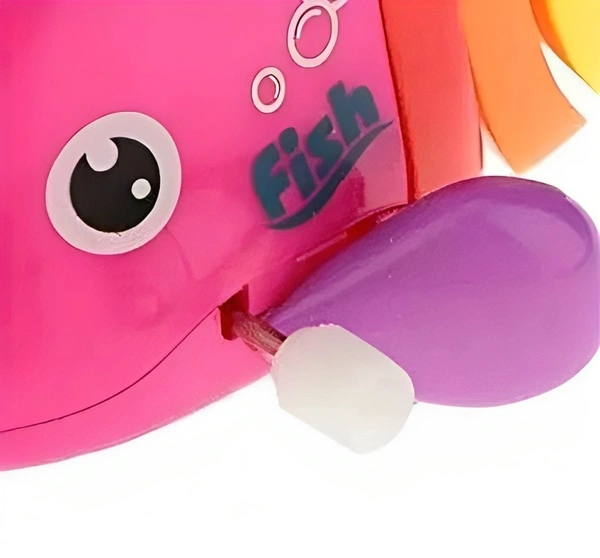 Vibrant Moving Fish Toy for Toddlers - Wind-Up Gear Action!