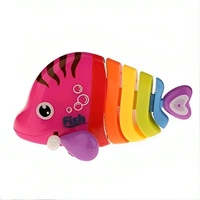 Vibrant Moving Fish Toy for Toddlers - Wind-Up Gear Action!