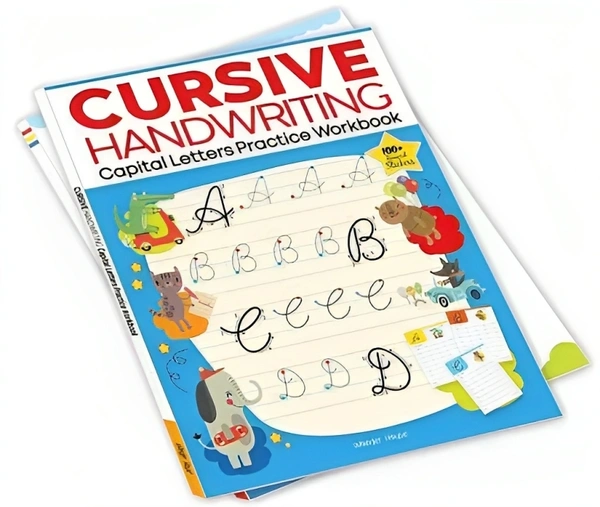 Animal-themed Cursive Writing Workbook