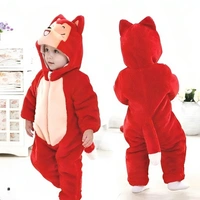 Adorable Panda Style Baby Jumpsuit - BRANDONN Unisex Cosplay Outfit - 3-6 Months, Red
