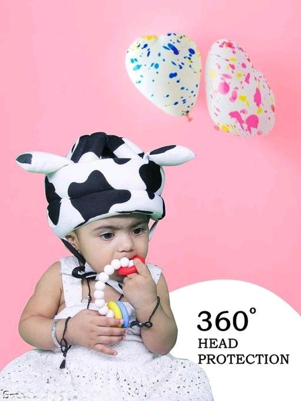 Baby Safety Helmet with Cow Print
