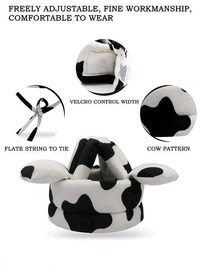 Baby Safety Helmet with Cow Print