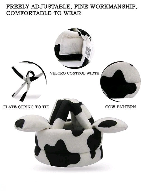 Baby Safety Helmet with Cow Print