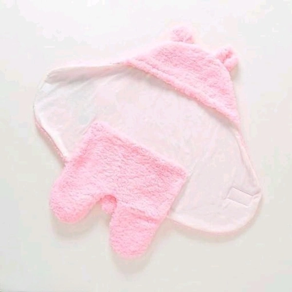  Baby Wrapper Cum Baby Blanket  - Pink