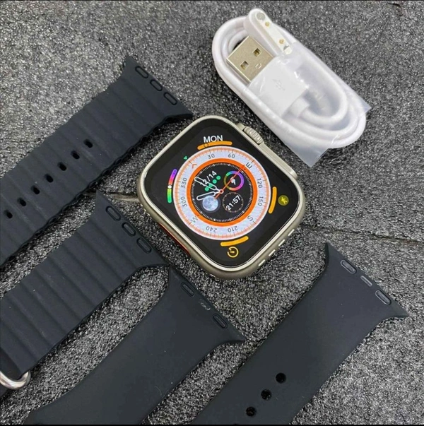 S8 Series 8 Ultra Smartwatch - 4G Simcard Supported Android Smartwatch  - Black