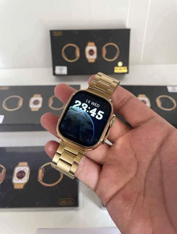 A8 |Series 8 Ultra Smartwatch | 24 K Gold Edition |Dual Strap|