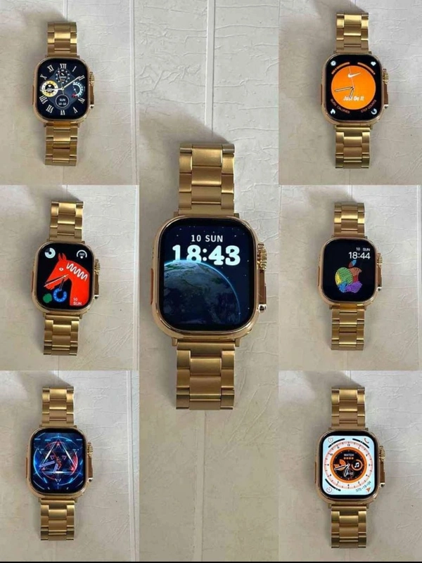 A8 |Series 8 Ultra Smartwatch | 24 K Gold Edition |Dual Strap|