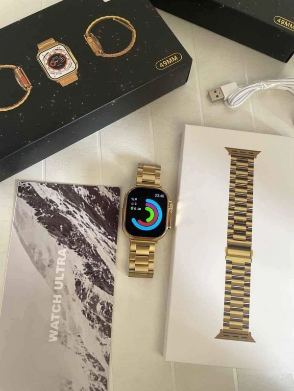 A8 |Series 8 Ultra Smartwatch | 24 K Gold Edition |Dual Strap|