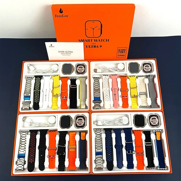 Series 8 Ultra Smartwatch |8 In 1 Combo| Wireless Charging |