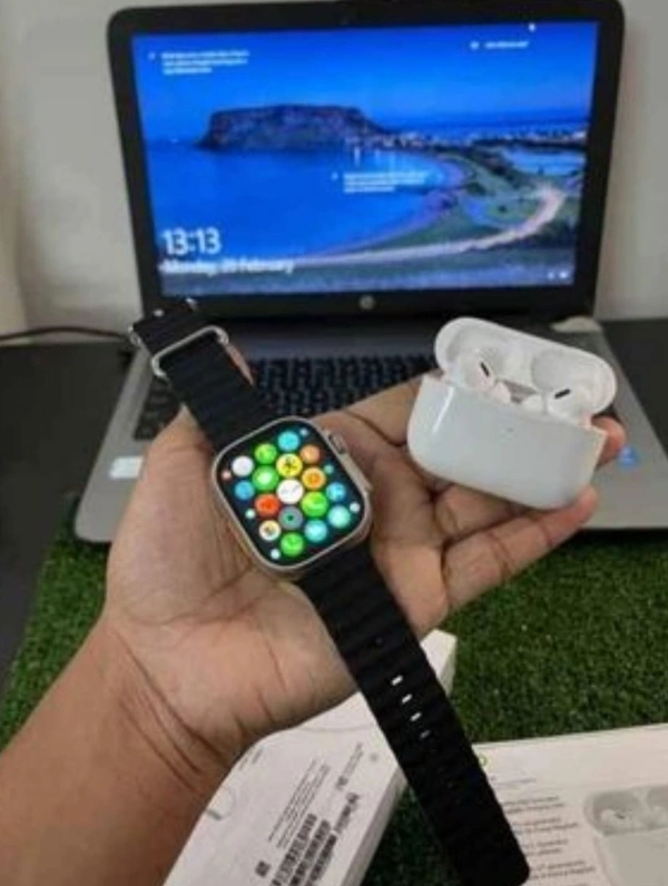 Combo Series 8 Ultra Smartwatch + Airpods Pro 