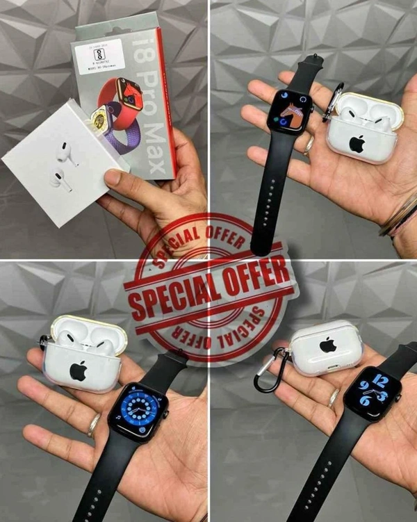 Combo Offer - I8 Pro Max Smartwatch + Airpod Pro 