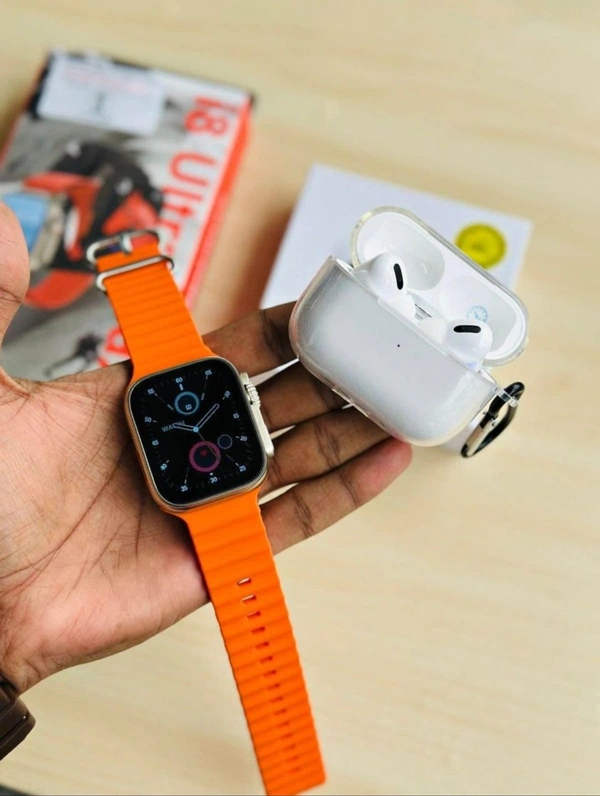 Combo Offer - I8 Ultra Max Smartwatch With Airpods Pro 