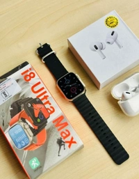 Combo Offer - I8 Ultra Max Smartwatch With Airpods Pro 