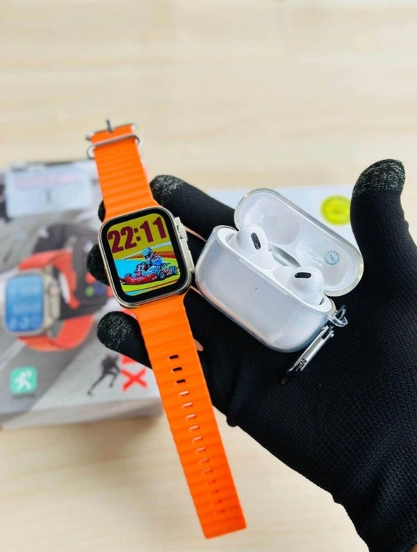 Combo Offer - I8 Ultra Max Smartwatch With Airpods Pro 