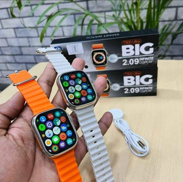 T900 |Series 8 Ultra Smartwatch |Full Display |Wireless Charging Support  - White