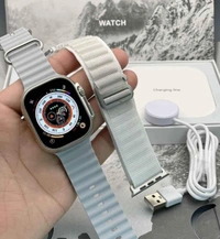 A8 |Series 8 Ultra Smartwatch | Dual Strap |On/Off Apple Logo  - Orange
