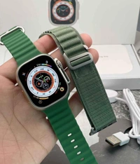 A8 |Series 8 Ultra Smartwatch | Dual Strap |On/Off Apple Logo  - Orange