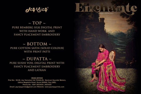 Jai Vijay Silk Digital Print With Hand Work
