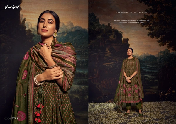 Jai Vijay Silk Digital Print With Hand Work