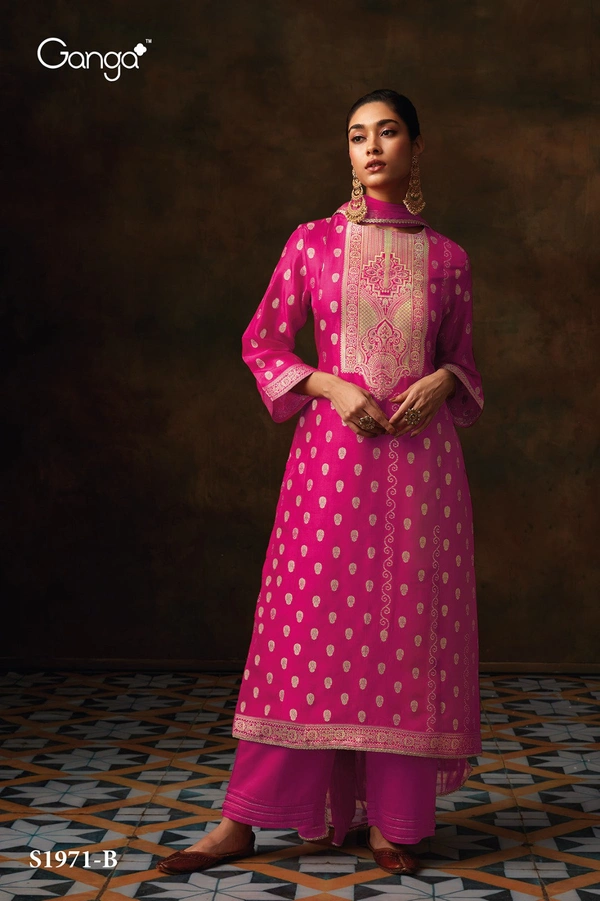 Ganga SILK Digital Print Suit