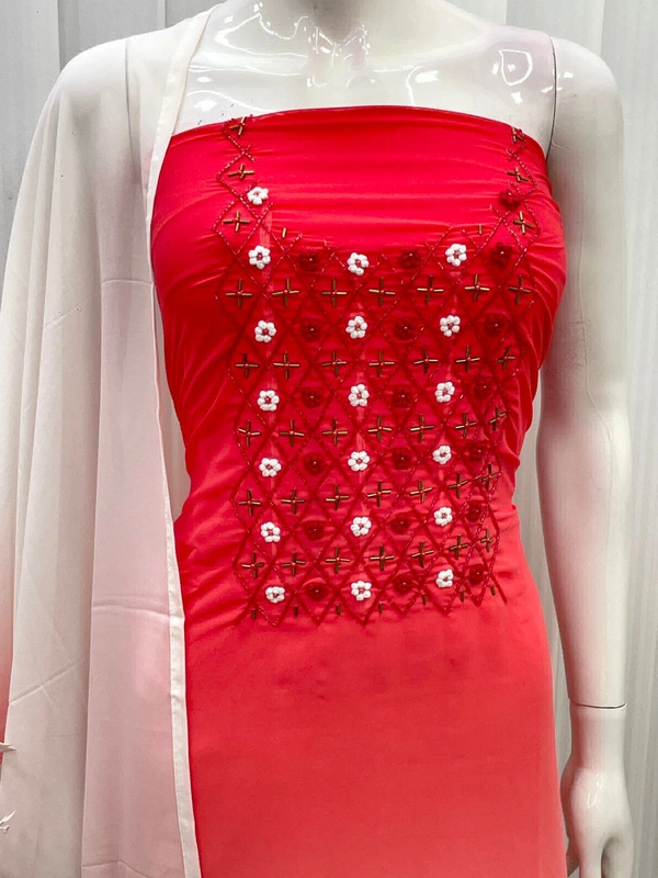 GEORGETTE SHADED Net Handwork 