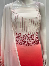 GEORGETTE SHADED Net Handwork 