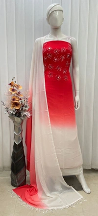 GEORGETTE SHADED Net Handwork 